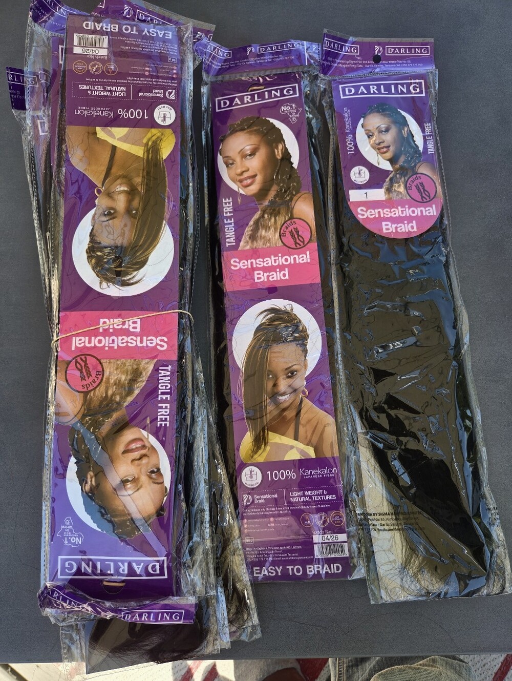 Darling Sensational Braid Synthetic Hair - Black (Pack Of 6)